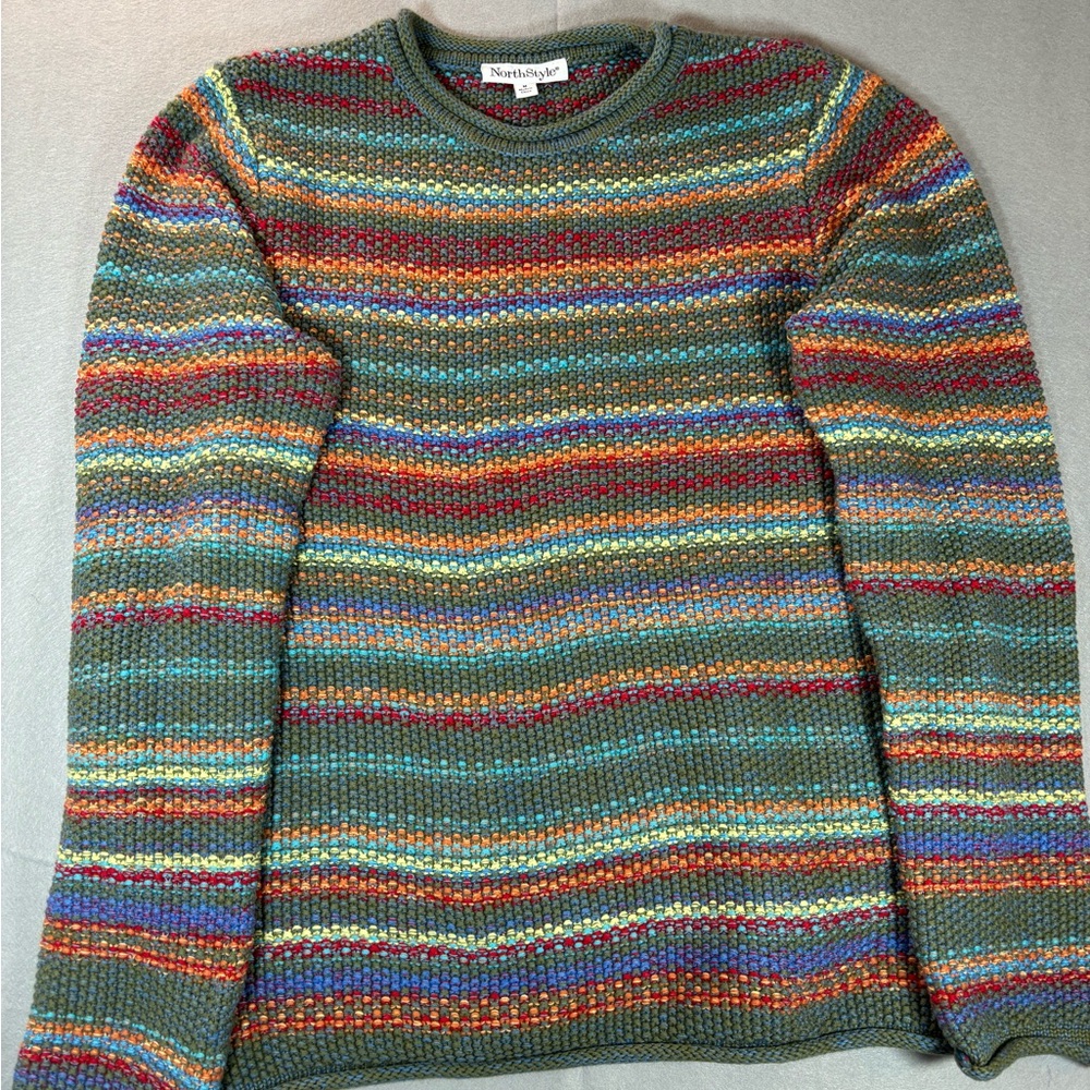 NorthStyle Multicolor Striped Crewneck Sweater